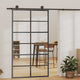 Vidaxl Schiebetür 102x205 cm ESG -Glas und Aluminiumschwarz