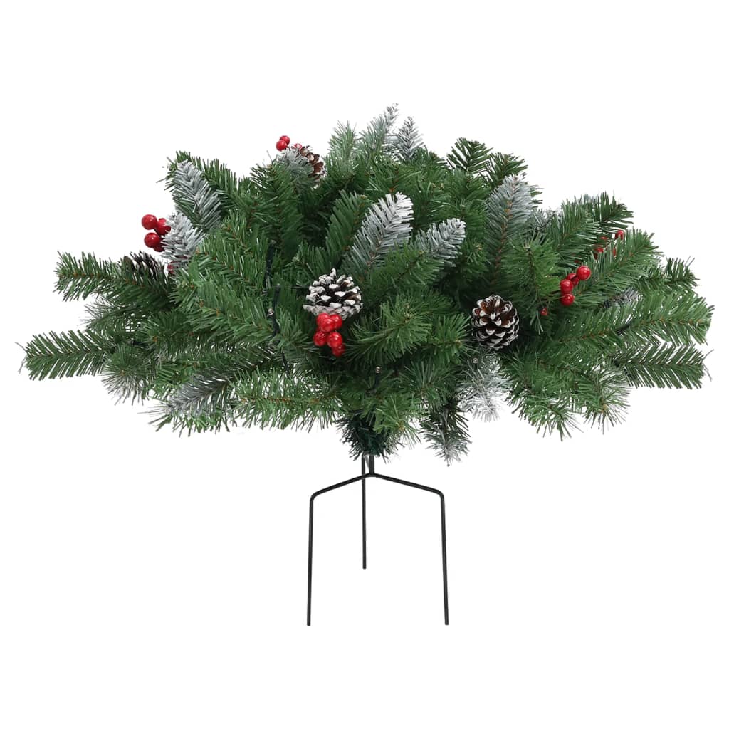 Vidaxl Weihnachtsdekoration mit Beleuchtung 40 cm PVC Grün
