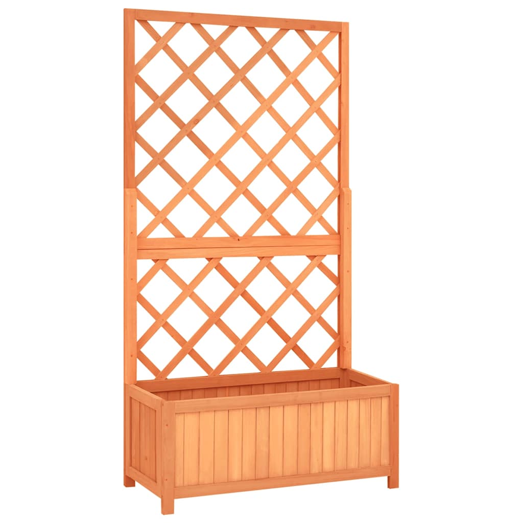 Vidaxl Latwerkplantenbak 70x30x135 cm Festkieferbraun