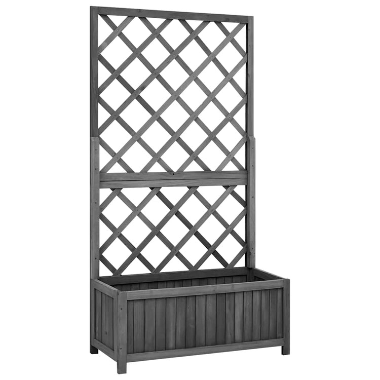 Vidaxl Latwerkplantenbak 70x30x135 cm Festkiefer schwarz