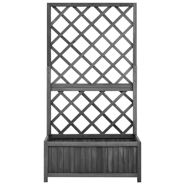 Vidaxl Latwerkplantenbak 70x30x135 cm Festkiefer schwarz