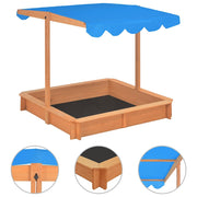 Vidaxl Sandbox mit einstellbarem Dach 115x115x115 cm Pinehout - afbeelding 1