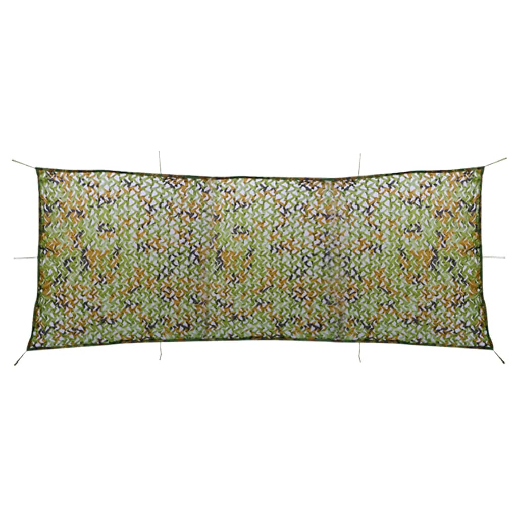 Vidaxl Camoufagenet mit Aufbewahrungsbeutel 1,5 x 5 m grün
