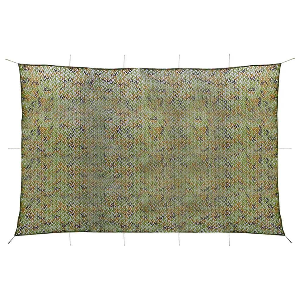 Vidaxl Camoufagenet mit Aufbewahrungstasche 6x7 m Grün
