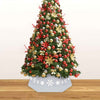 Vidaxl Weihnachtsbaumrock Ø68x25 cm Silber und Weiß