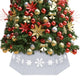 Vidaxl Weihnachtsbaumrock Ø68x25 cm Silber und Weiß