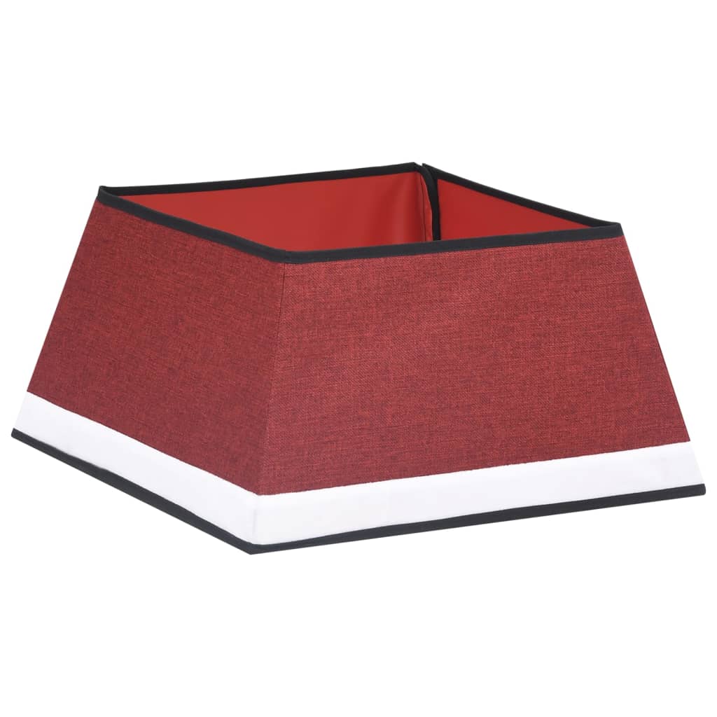 Vidaxl Weihnachtsbaumrock 48x48x25 cm rot und weiß