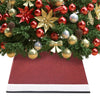 Vidaxl Weihnachtsbaumrock 48x48x25 cm rot und weiß