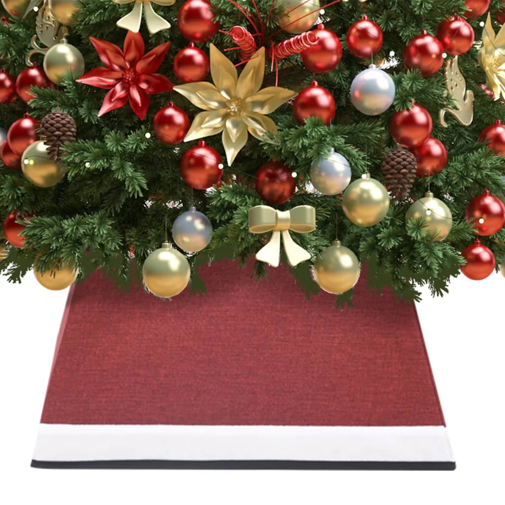 Vidaxl Weihnachtsbaumrock 48x48x25 cm rot und weiß