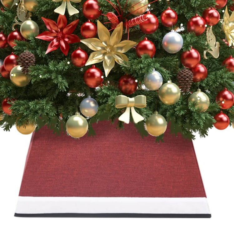 Vidaxl Weihnachtsbaumrock 48x48x25 cm rot und weiß