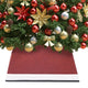 Vidaxl Weihnachtsbaumrock 48x48x25 cm rot und weiß