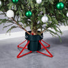Vidaxl Weihnachtsbaumständer 46x46x19 cm grün und rot