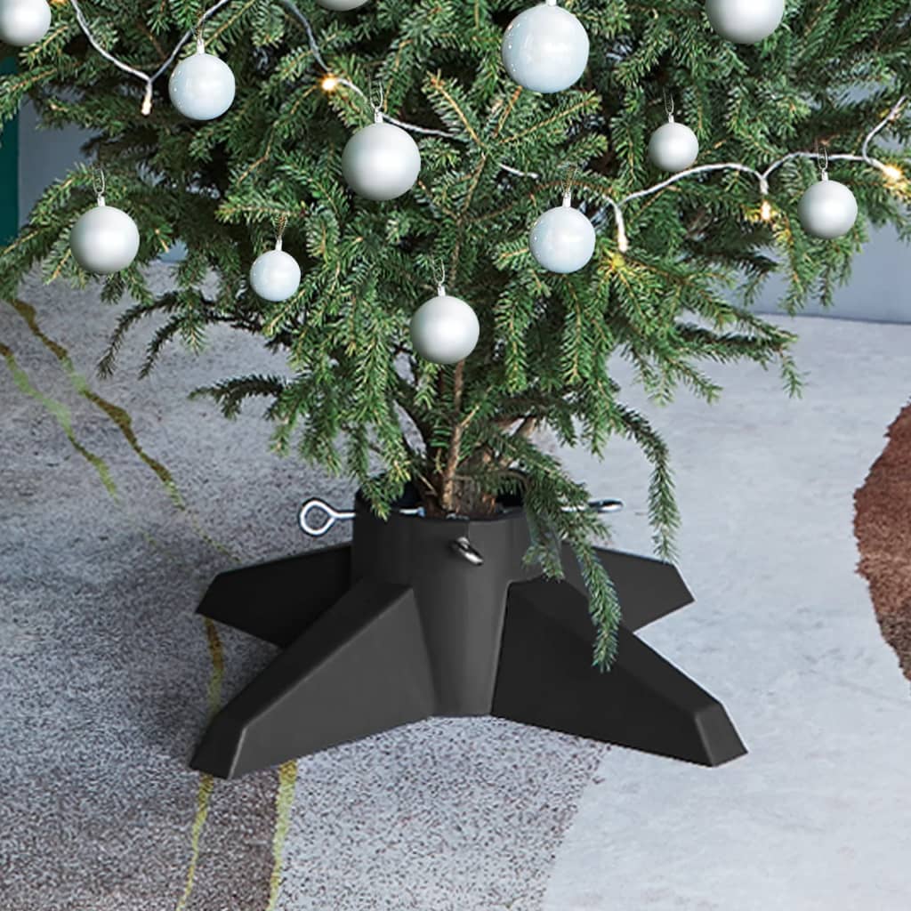 Vidaxl Weihnachtsbaumständer 55,5 x 55,5 x 15 cm Grau