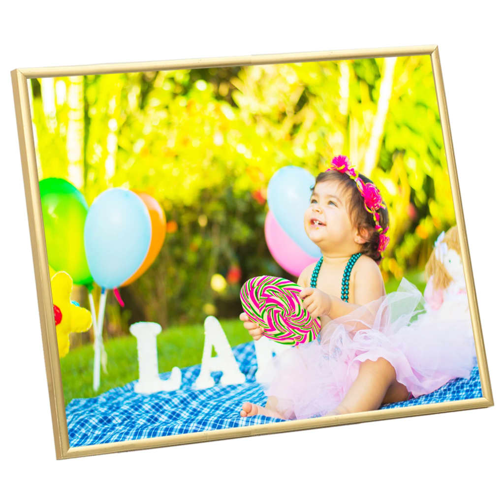 Vidaxl -Fotorahmen 3 PCs für Tabelle 21x29.7 cm MDF Goldfarbe
