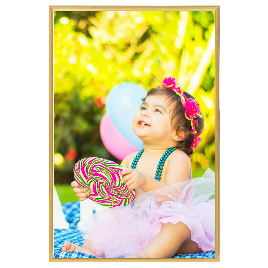VIDAXL -Fotorahmen 5 PCs für Wand 70 x 90 cm MDF Goldfarbe