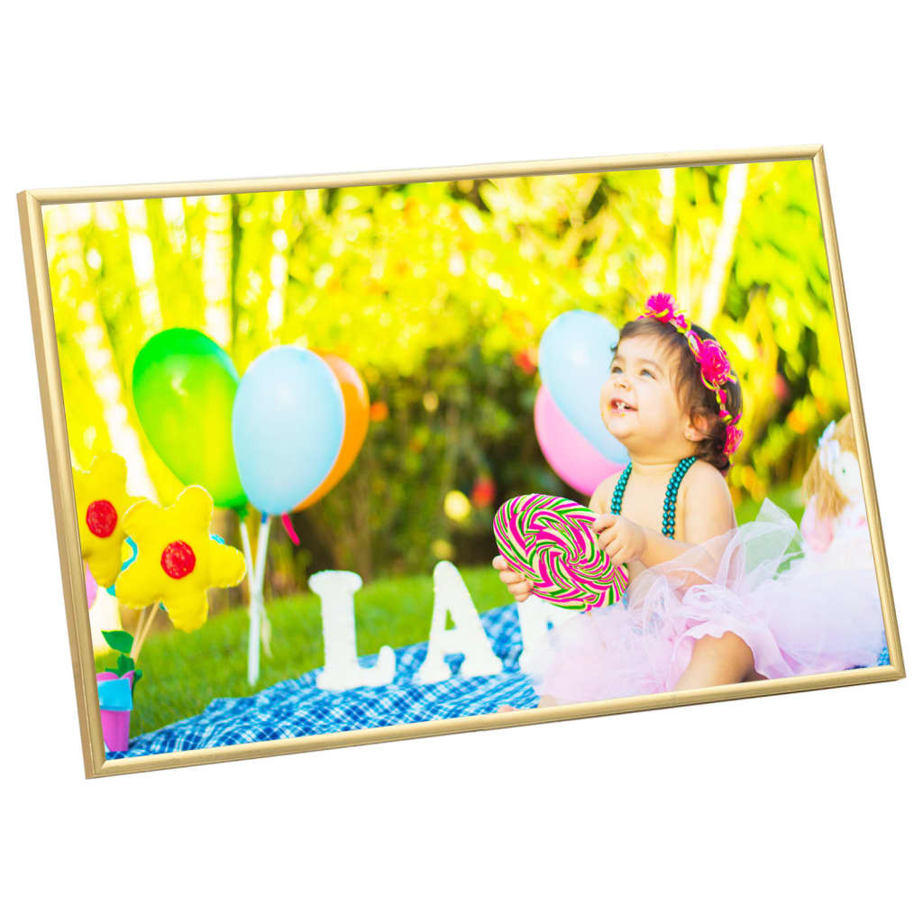 VIDAXL -Fotorahmen 5 PCs für Wand 70 x 90 cm MDF Goldfarbe