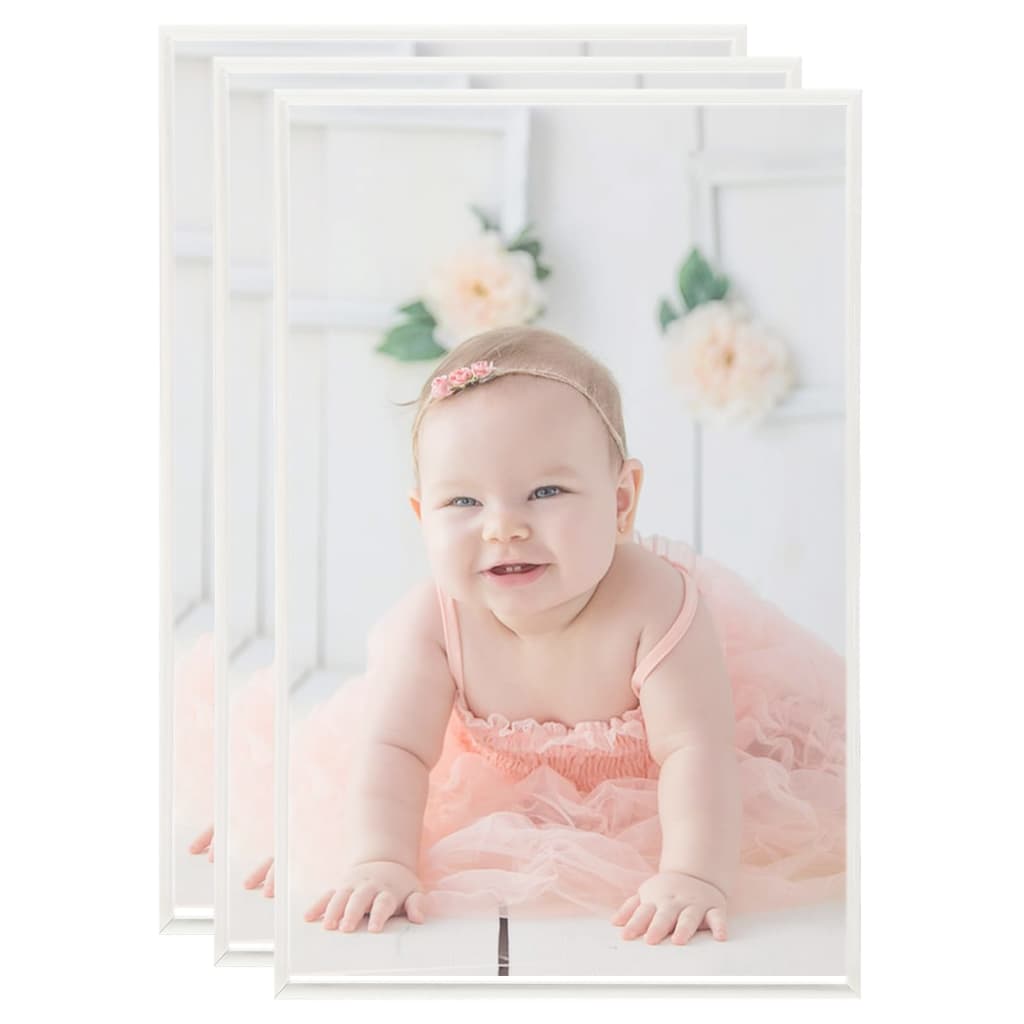 Vidaxl -Fotorahmen 3 PCs für Tabelle 10x15 cm MDF Silberfarbe