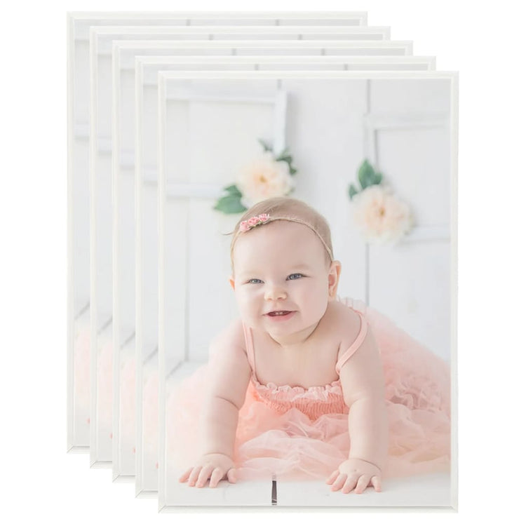 VIDAXL -Fotorahmen 5 PCs für Tabelle 21x29.7 cm MDF Silberfarbe