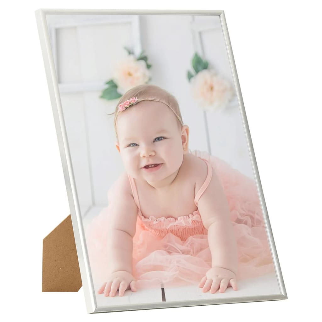 VIDAXL -Fotorahmen 5 PCs für Wand oder Tabelle 40x50 cm MDF Silberfarbe