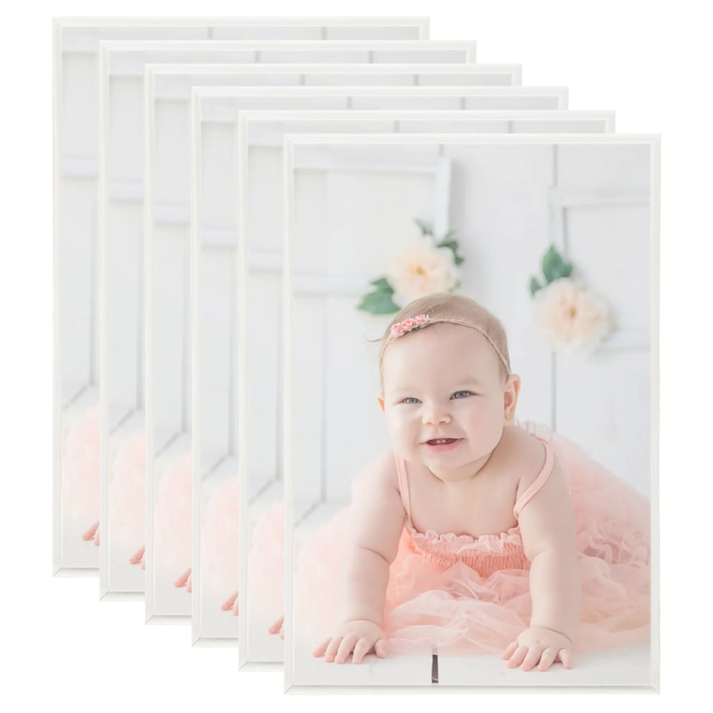 VIDAXL -Fotorahmen 5 PCs für Wand oder Tabelle 59.4x84 cm MDF Silberfarbe
