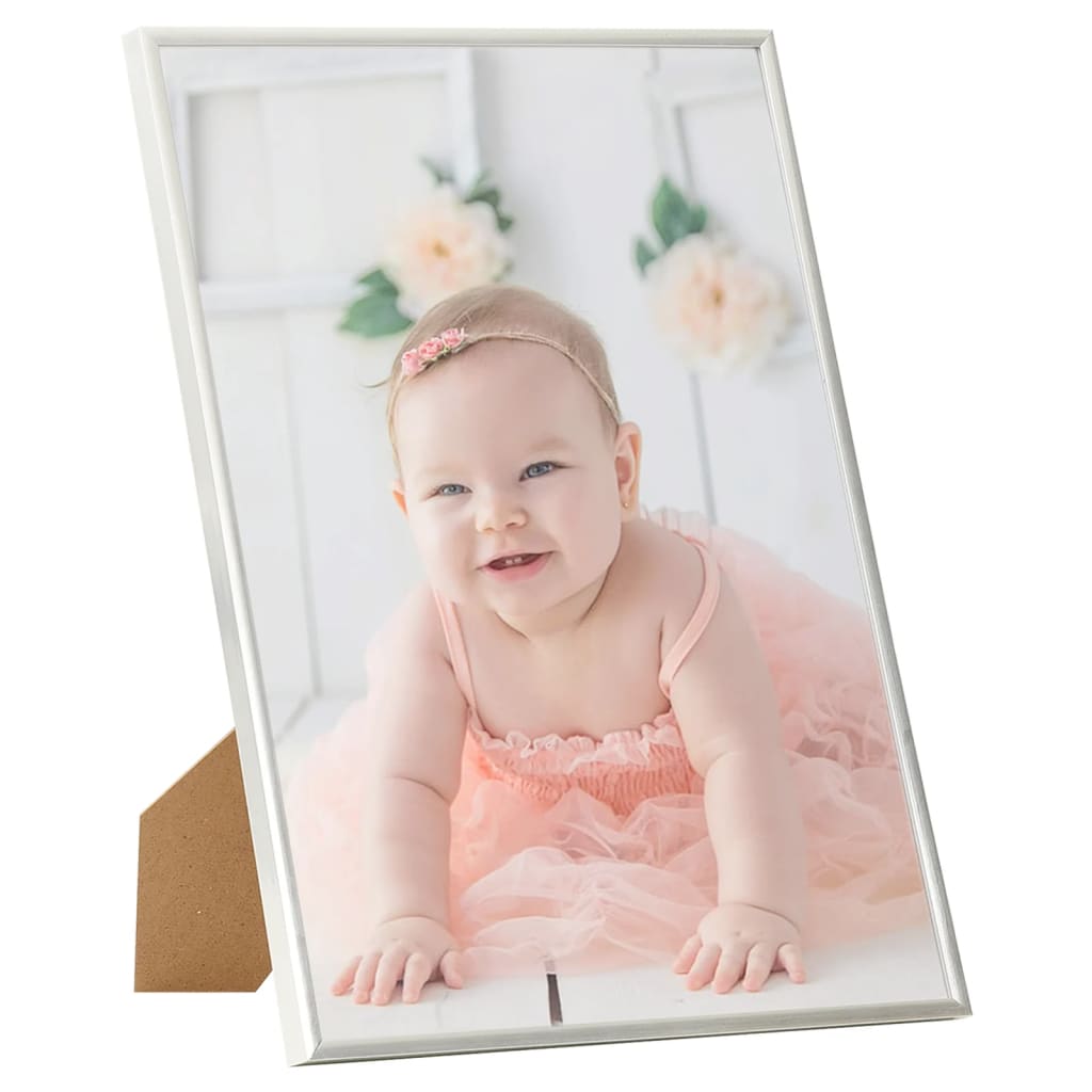 VIDAXL -Fotorahmen 5 PCs für Wand oder Tabelle 59.4x84 cm MDF Silberfarbe