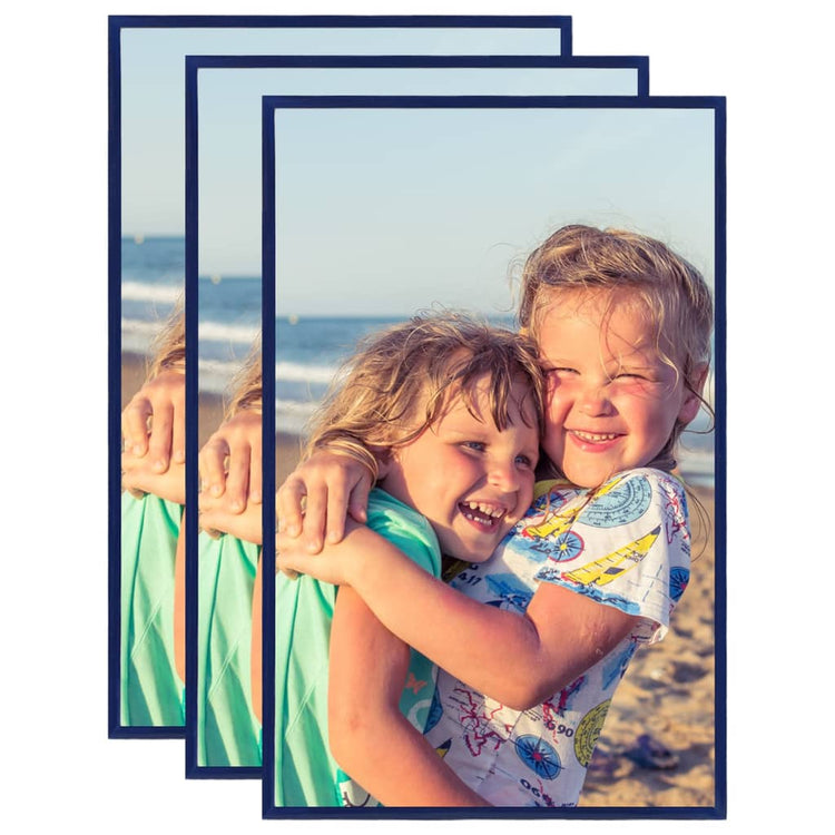 Vidaxl -Fotorahmen 3 PCs für Tabelle 13x18 cm MDF Blau