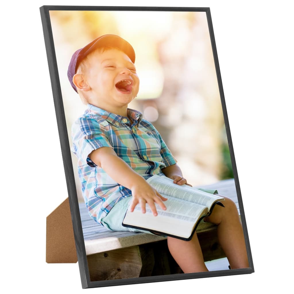 Vidaxl -Fotorahmen 3 PCs für Tabelle 21x29.7 cm MDF Schwarz