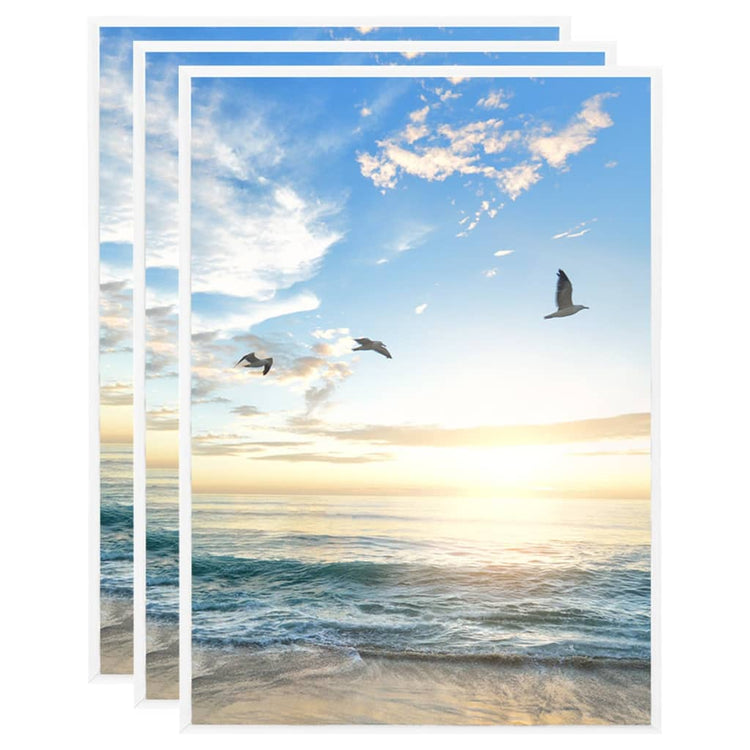 Vidaxl -Fotorahmen 3 PCs für Tabelle 15x21 cm MDF Weiß