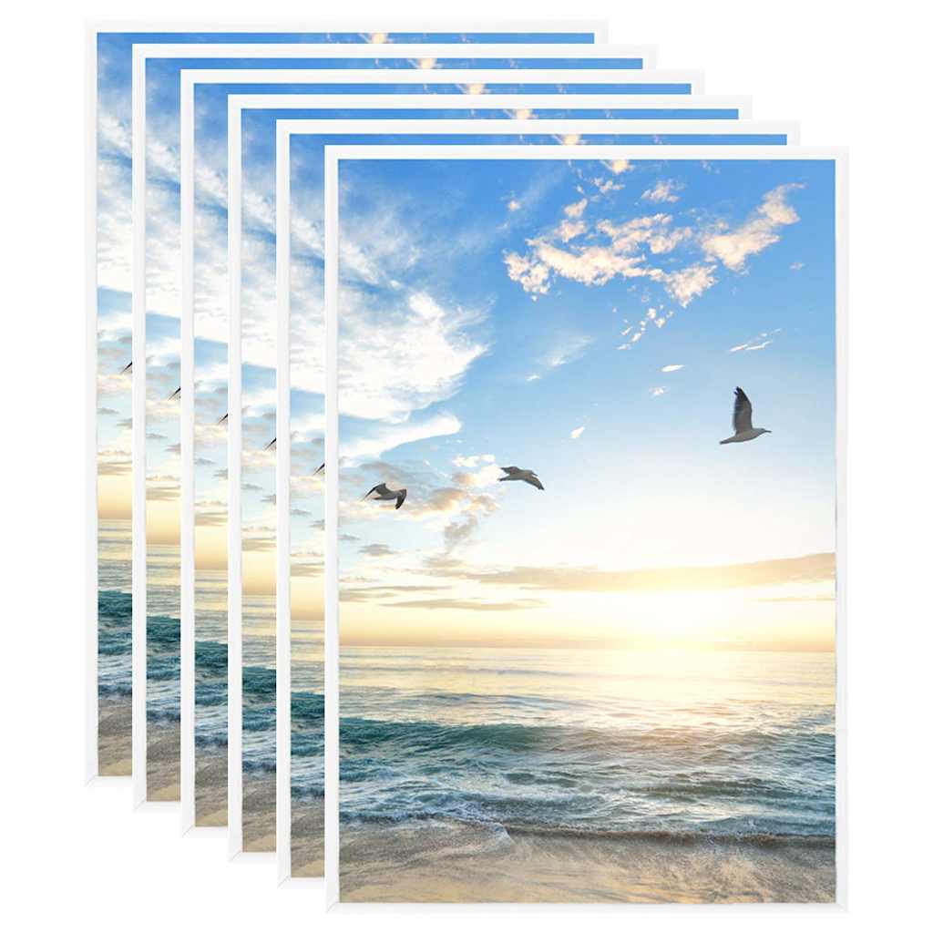 VIDAXL -Fotorahmen 5 PCs für Tabelle 21x29.7 cm MDF Weiß