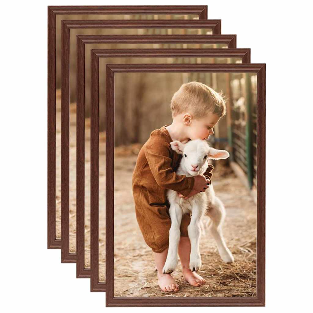 Vidaxl Fotorahmen 5 Stück für Tisch 21x29,7 cm MDF braun