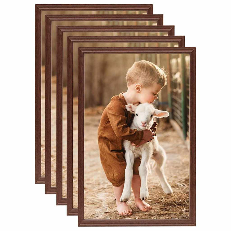 Vidaxl Fotorahmen 5 Stück für Tisch 21x29,7 cm MDF braun