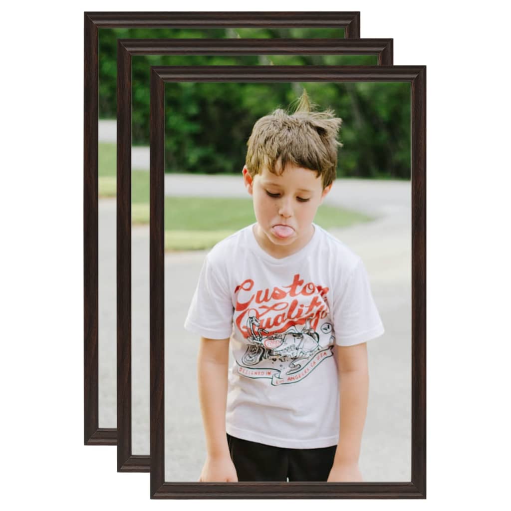 Vidaxl -Fotorahmen 3 PCs für Tabelle 10x15 cm MDF Schwarz