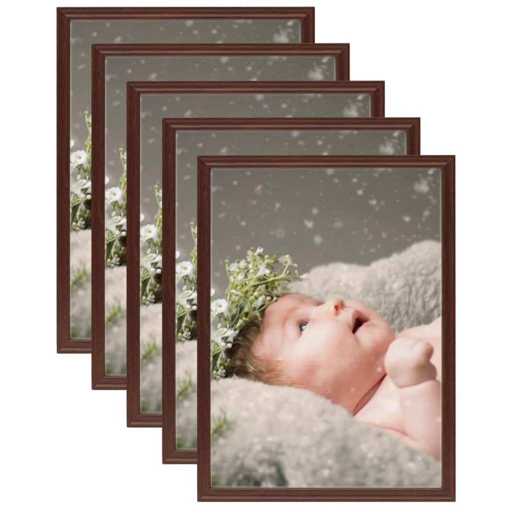 VIDAXL -Fotorahmen 5 PCs für Tabelle 13x18 cm dunkelrot