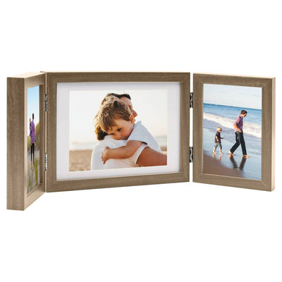 Vidaxl Fotorahmen Triptychon 22x15 cm+2x (10x15 cm) hellbraun