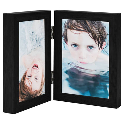 Vidaxl Fotorahmen Diptych 2x (10x15 cm) schwarz