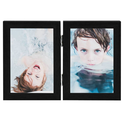 Vidaxl Fotorahmen Diptych 2x (10x15 cm) schwarz