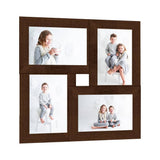 VIDAXL -Fotorahmen für 4x (13x18 cm) Foto MDF dunkelbraun - afbeelding 1