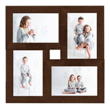 VIDAXL -Fotorahmen für 4x (13x18 cm) Foto MDF dunkelbraun - afbeelding 2
