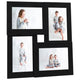 VIDAXL -Fotorahmen für 4x (10x15 cm) Foto MDF Schwarz