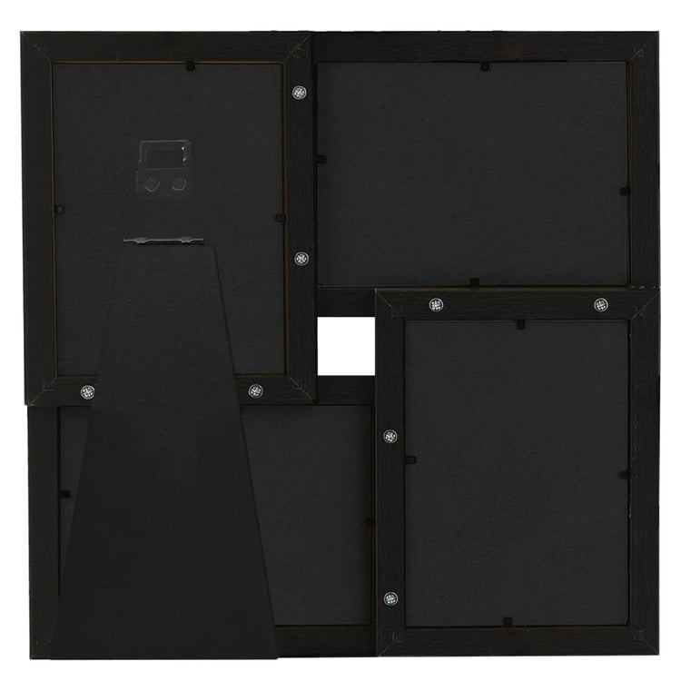 VIDAXL -Fotorahmen für 4x (10x15 cm) Foto MDF Schwarz