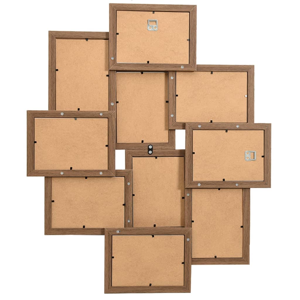VIDAXL -Fotorahmen für 10x (10x15 cm) Foto MDF Hellbraun