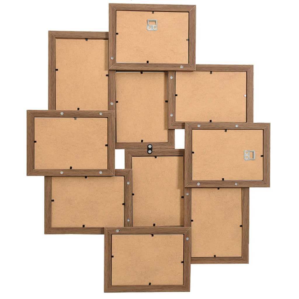 VIDAXL -Fotorahmen für 10x (13x18 cm) Foto MDF Lichtbruin
