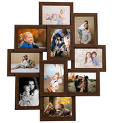 VIDAXL -Fotorahmen für 10x (10x15 cm) Foto MDF Dark Bruin - afbeelding 2