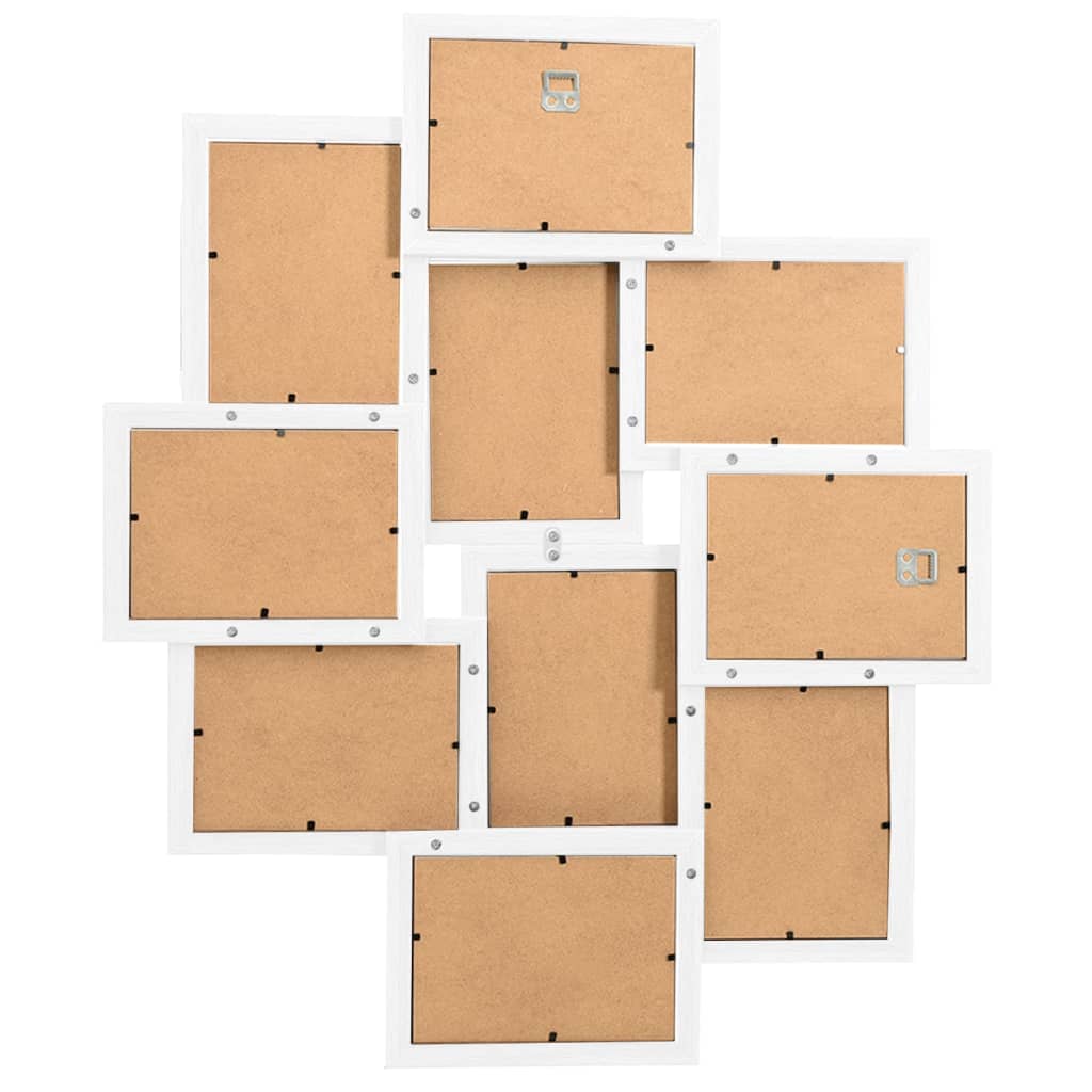 VIDAXL -Fotorahmen für 10x (10x15 cm) Foto MDF Weiß