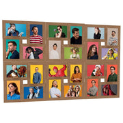 VIDAXL -Fotorahmen für 24 -fache (13x18 cm) Foto MDF Lichtbruin - afbeelding 1
