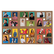 VIDAXL -Fotorahmen für 24 -fache (13x18 cm) Foto MDF Lichtbruin - afbeelding 2