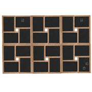 VIDAXL -Fotorahmen für 24 -fache (13x18 cm) Foto MDF Lichtbruin - afbeelding 3