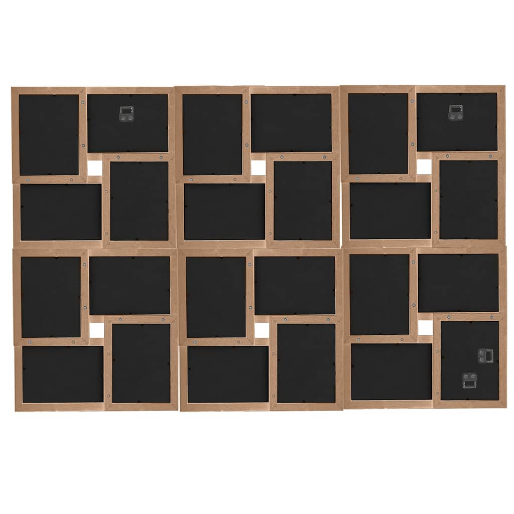 VIDAXL -Fotorahmen für 24 -fache (13x18 cm) Foto MDF Lichtbruin