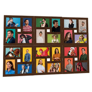 VIDAXL -Fotorahmen für 24x (10x15 cm) Foto MDF Dunkelbraun - afbeelding 1