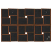 VIDAXL -Fotorahmen für 24x (10x15 cm) Foto MDF Dunkelbraun - afbeelding 3